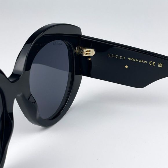 ? Gucci GG1308S 001 Sunglasses Black Grey Round Women main image 11